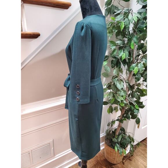 Grace Karin Women's Green Polyester Long Sleeve Casual Knee Length Dress Size M - Picture 6 of 14